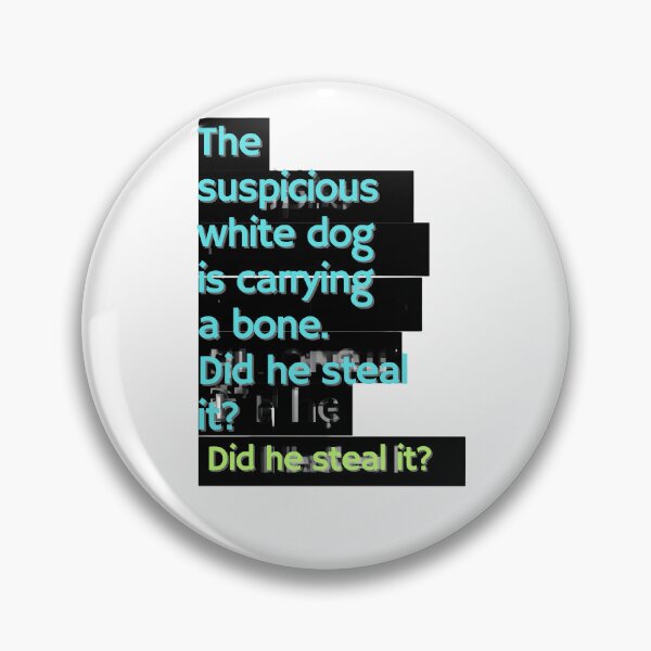 Item preview, "The White Dog’s Heist: Typographic Suspicion" designed and sold by Dzblack.