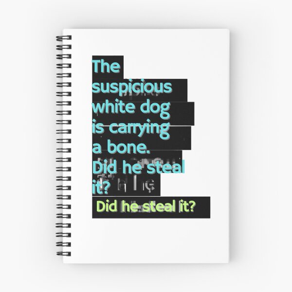 Item preview, "The White Dog’s Heist: Typographic Suspicion" designed and sold by Dzblack.