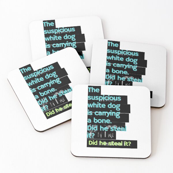 Item preview, "The White Dog’s Heist: Typographic Suspicion" designed and sold by Dzblack.
