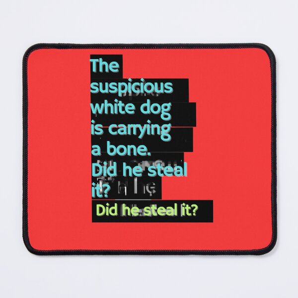 Item preview, "The White Dog’s Heist: Typographic Suspicion" designed and sold by Dzblack.