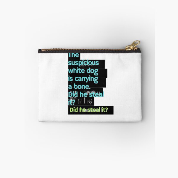 Item preview, "The White Dog’s Heist: Typographic Suspicion" designed and sold by Dzblack.
