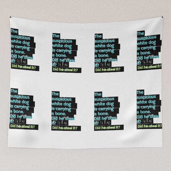 Item preview, "The White Dog’s Heist: Typographic Suspicion" designed and sold by Dzblack.