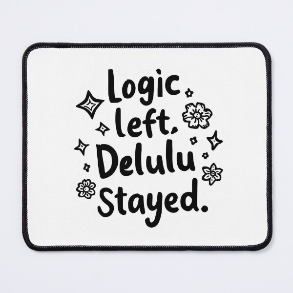 Item preview, Logic  left Delulu stayed  quotes meme stickers| Delulu Is The Solulu Sticker | Funny Meme Aesthetic | In My Delulu Era 2026 | Kpop Delusional overthinking manVibes v13 designed and sold by CosmicNook1.
