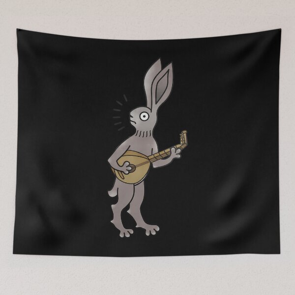 Item preview, Medieval Marginalia Troubadour Rabbit Art designed and sold by syxiamispn39.