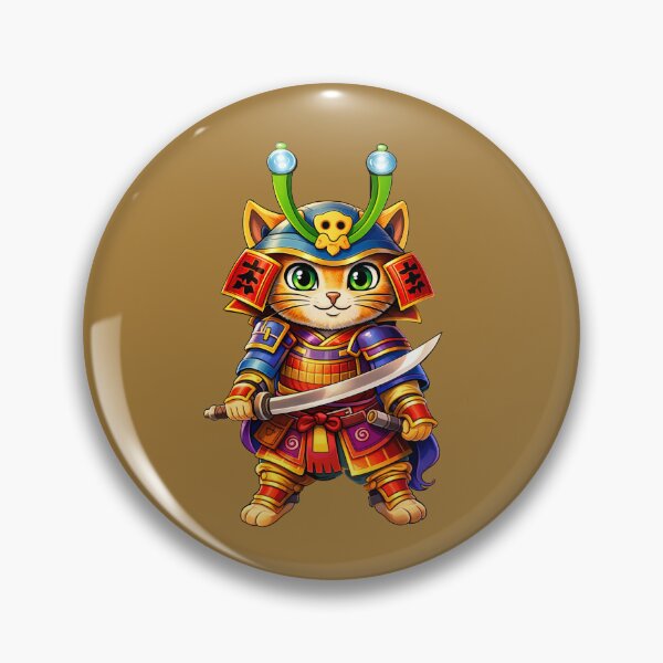 Item preview, Kawaii Samurai Cat. designed and sold by chromyral-creations.