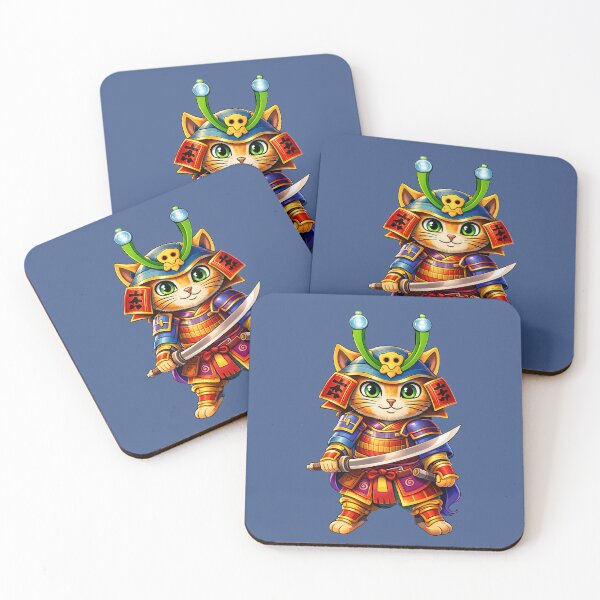 Item preview, Kawaii Samurai Cat. designed and sold by chromyral-creations.