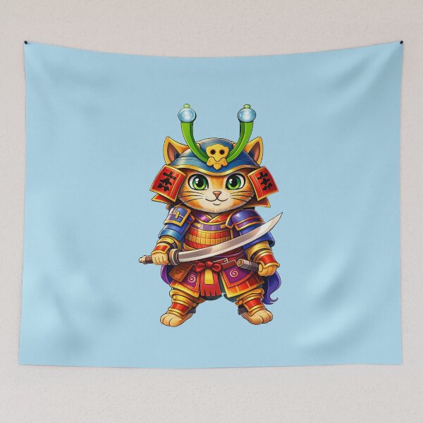 Item preview, Kawaii Samurai Cat. designed and sold by chromyral-creations.