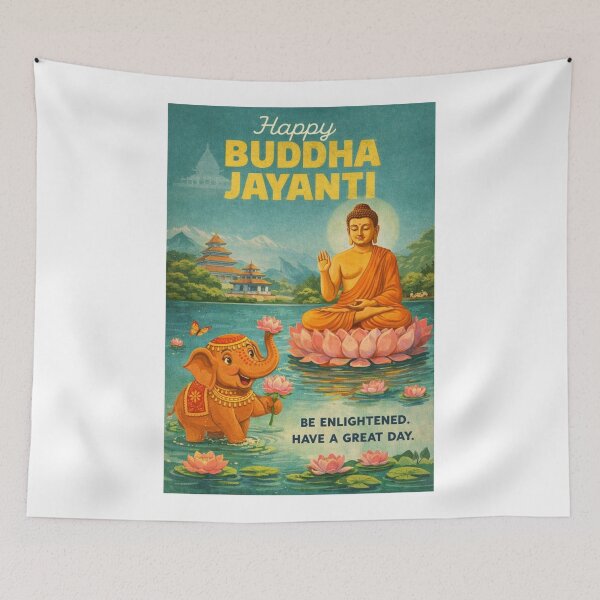Item preview, Buddha Jayanti Celebration in Lumbini with Maya Devi Temple and Ashoka Pillar designed and sold by Aryabek.