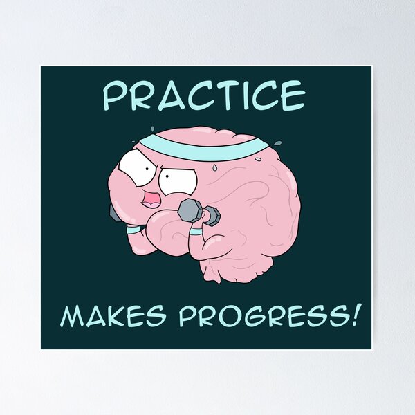 Item preview, Practice Makes Progress designed and sold by The Amoeba Sisters Official Merch Shop.