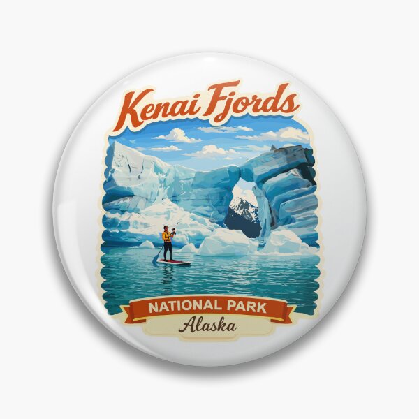 Item preview, Kenai Fjords National Park Retro Glacier Ocean designed and sold by Gideon Emmerich.