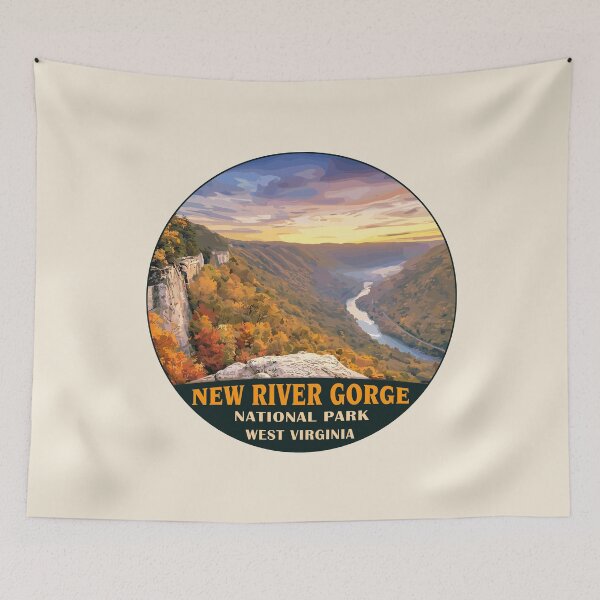 Item preview, New River Gorge National Park Retro Bridge designed and sold by Gideon Emmerich.