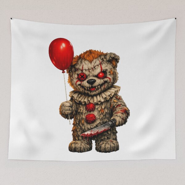 Item preview, Death Bear Clown welcomes you with balloon and bloody knife designed and sold by Gunnar Hermansen.