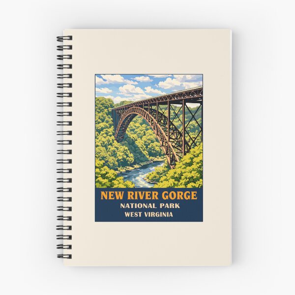 Item preview, New River Gorge National Park Retro Bridge designed and sold by Gideon Emmerich.