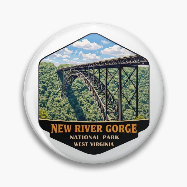 Item preview, New River Gorge National Park Retro Bridge designed and sold by Gideon Emmerich.