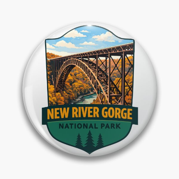 Item preview, New River Gorge National Park Retro Bridge designed and sold by Gideon Emmerich.