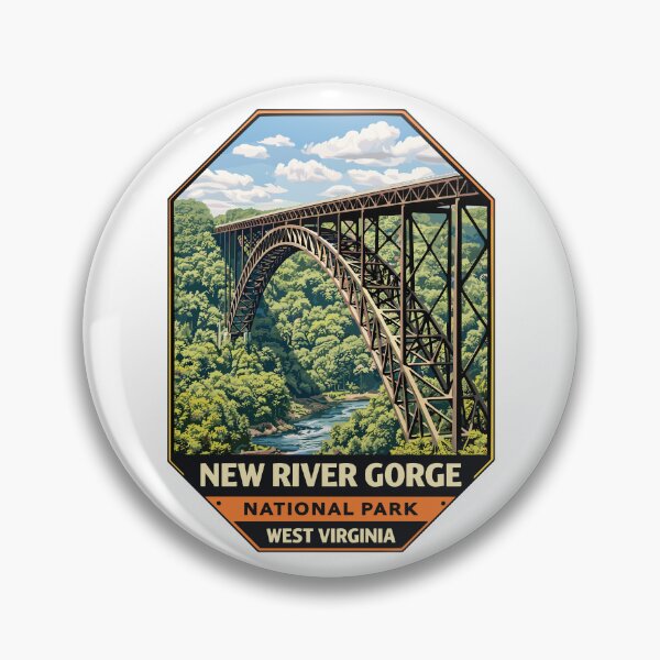 Item preview, New River Gorge National Park Retro Bridge designed and sold by Gideon Emmerich.