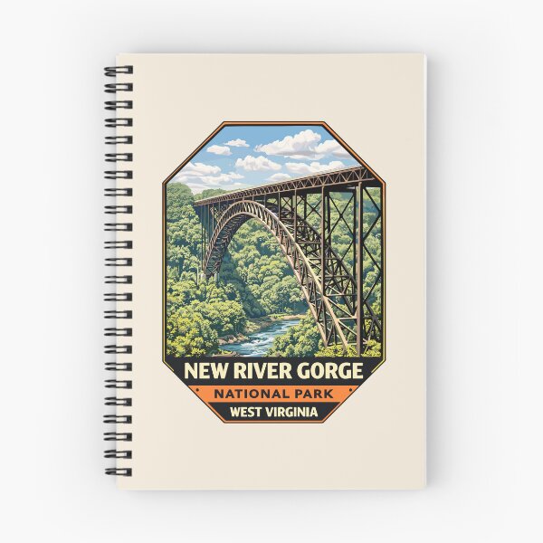 Item preview, New River Gorge National Park Retro Bridge designed and sold by Gideon Emmerich.