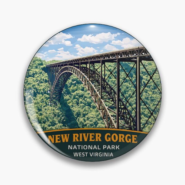 Item preview, New River Gorge National Park Retro Bridge designed and sold by Gideon Emmerich.