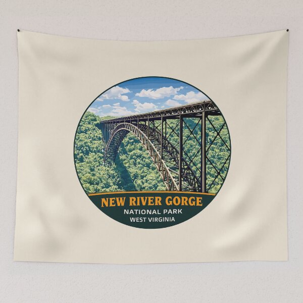 Item preview, New River Gorge National Park Retro Bridge designed and sold by Gideon Emmerich.