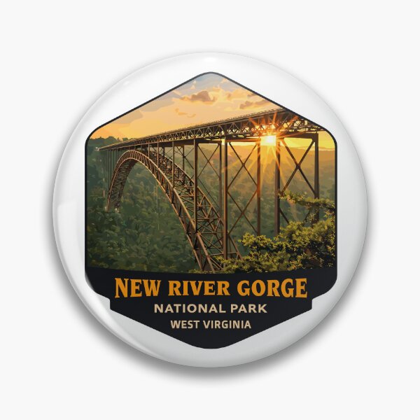 Item preview, New River Gorge National Park Retro Bridge designed and sold by Gideon Emmerich.
