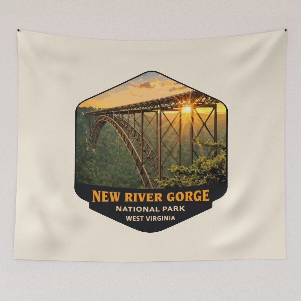 Item preview, New River Gorge National Park Retro Bridge designed and sold by Gideon Emmerich.