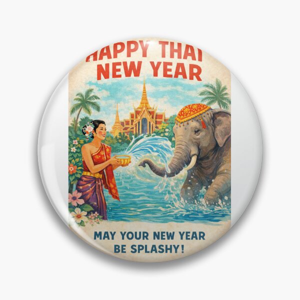 Item preview, Songkran Thai New Year Celebration in Bangkok near Wat Phra Kaew and Chao Phraya River designed and sold by Aryabek.