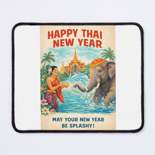 Item preview, Songkran Thai New Year Celebration in Bangkok near Wat Phra Kaew and Chao Phraya River designed and sold by Aryabek.