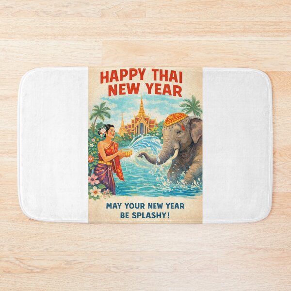 Item preview, Songkran Thai New Year Celebration in Bangkok near Wat Phra Kaew and Chao Phraya River designed and sold by Aryabek.