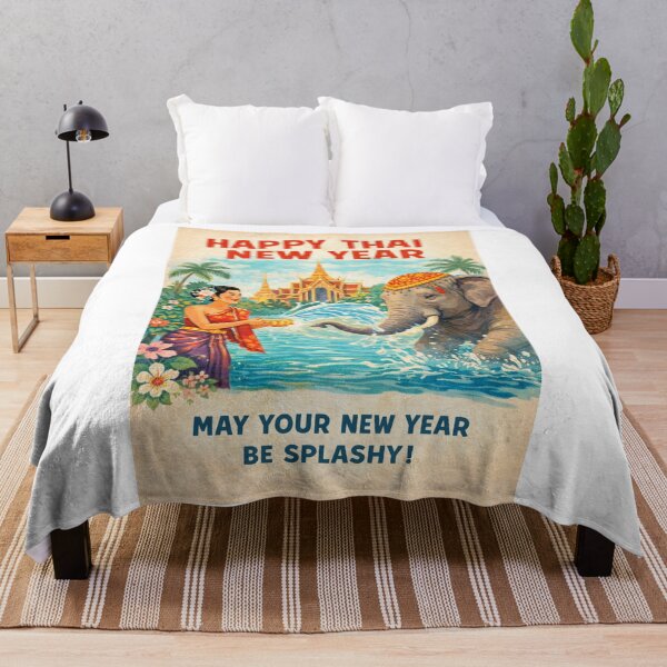 Item preview, Songkran Thai New Year Celebration in Bangkok near Wat Phra Kaew and Chao Phraya River designed and sold by Aryabek.