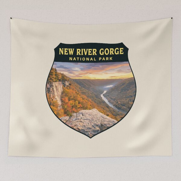 Item preview, New River Gorge National Park Retro Bridge designed and sold by Gideon Emmerich.
