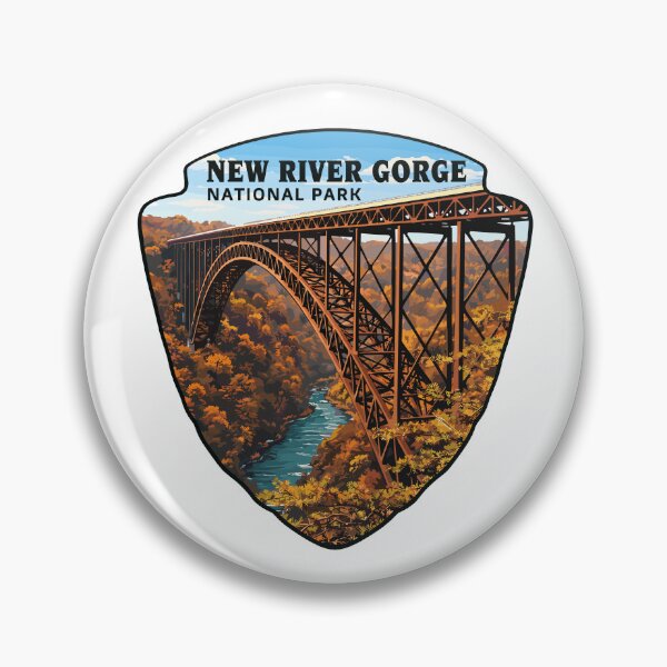 Item preview, New River Gorge National Park Retro Bridge designed and sold by Gideon Emmerich.