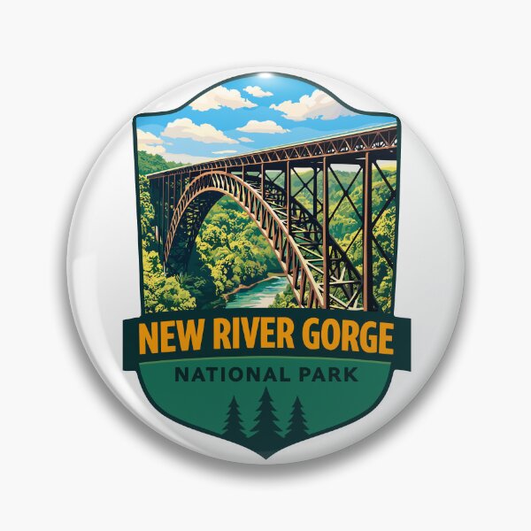 Item preview, New River Gorge National Park Retro Bridge designed and sold by Gideon Emmerich.