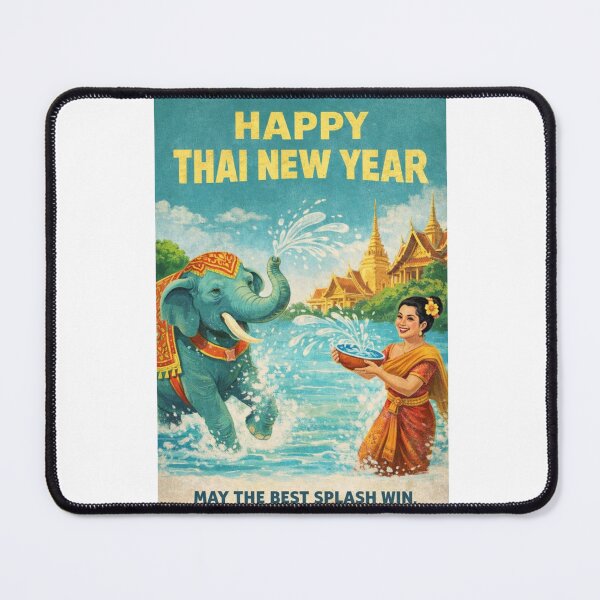 Item preview, Songkran Thai New Year Festival in Bangkok with Wat Arun and Grand Palace designed and sold by Aryabek.
