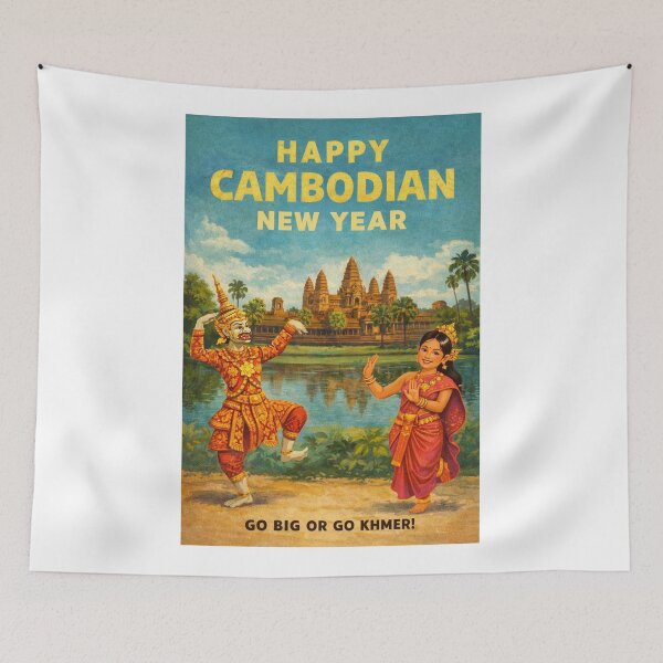 Item preview, Cambodian New Year Celebration in Siem Reap with Angkor Wat and Angkor Thom designed and sold by Aryabek.