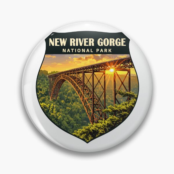 Item preview, New River Gorge National Park Retro Bridge designed and sold by Gideon Emmerich.