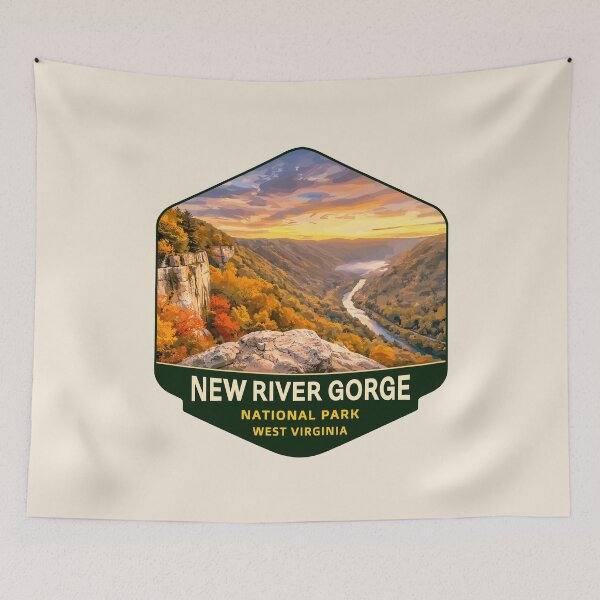 Item preview, New River Gorge National Park Retro Bridge designed and sold by Gideon Emmerich.