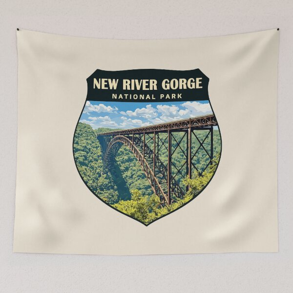 Item preview, New River Gorge National Park Retro Bridge designed and sold by Gideon Emmerich.