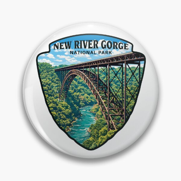 Item preview, New River Gorge National Park Retro Bridge designed and sold by Gideon Emmerich.
