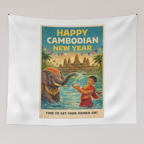 Item preview, Cambodian New Year Festival in Siem Reap near Angkor Wat and Tonle Sap Lake designed and sold by Aryabek.
