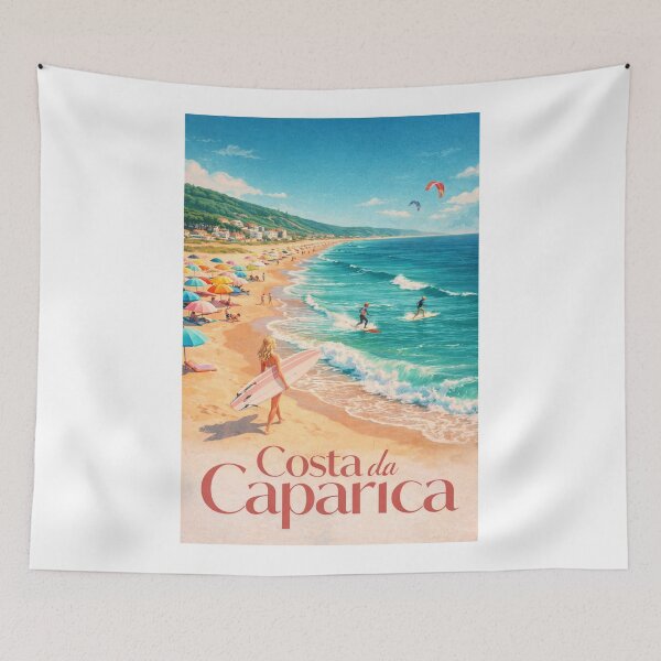 Item preview, Costa da Caparica Surf Coast Lisbon District Atlantic Beaches and Almada Coastline designed and sold by Aryabek.