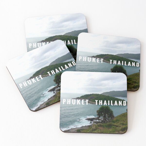 Item preview, dramatic coastal view of Promthep Cape with dark storm clouds, turquoise sea, and palm trees, creating a powerful and scenic landscape of southern Thailand designed and sold by pipikijung.