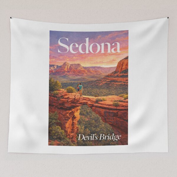 Item preview, Devils Bridge Sedona Arizona Red Rock Arch Over Verde Valley and Oak Creek Canyon designed and sold by Aryabek.