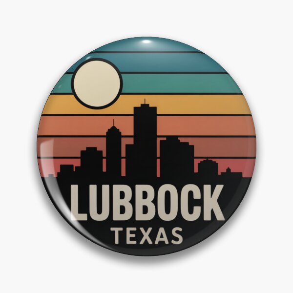 Item preview, Lubbock Texas Retro Sunset Skyline designed and sold by CircinusStore.
