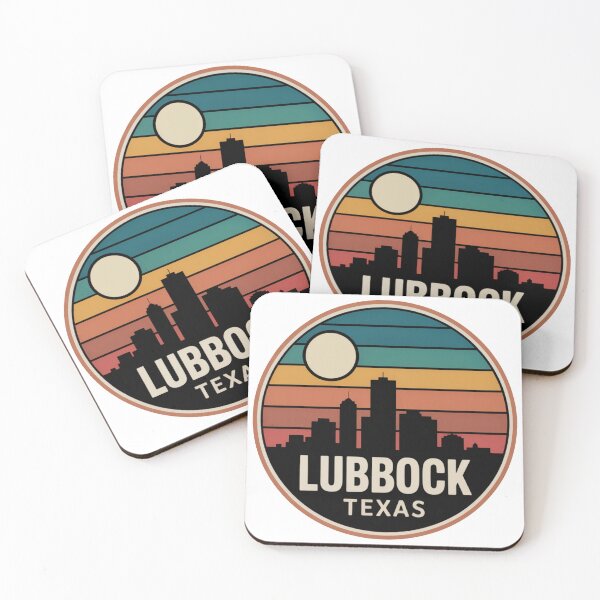Item preview, Lubbock Texas Retro Sunset Skyline designed and sold by CircinusStore.