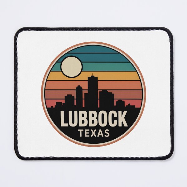 Item preview, Lubbock Texas Retro Sunset Skyline designed and sold by CircinusStore.