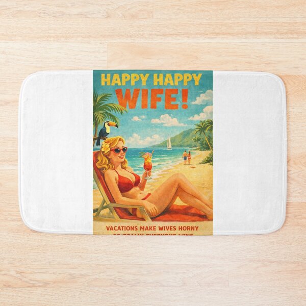 Item preview, Happy Wife Happy Life Greetings for Couples designed and sold by Aryabek.