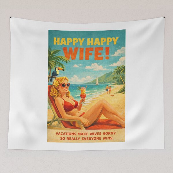 Item preview, ¡Feliz esposa, feliz vida! Saludos para parejas. designed and sold by Aryabek.