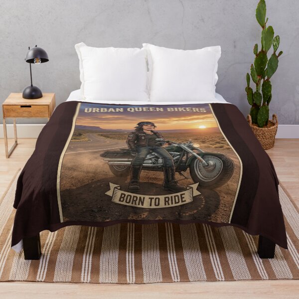 Item preview, Urban Queen Bikers - Open Road Desert Sunset Poster designed and sold by HALYNA070824.
