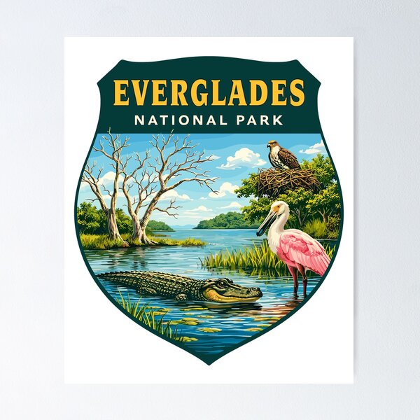 Item preview, Everglades National Park Wildlife Retro Florida designed and sold by Gideon Emmerich.