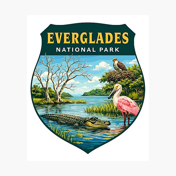 Item preview, Everglades National Park Wildlife Retro Florida designed and sold by Gideon Emmerich.